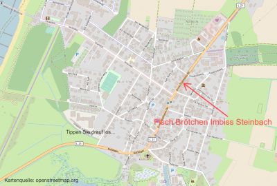 Fisch Brötchen Imbiss Steinbach Lageplan