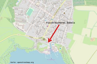 Fischräucherei Dabels Lageplan