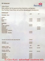 Hotel Deutsches Haus Fischhus Getränkekarte