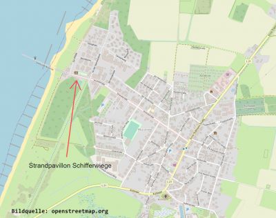 Strandpavillon Schifferwiege Lageplan
