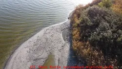 rechte Seite des Strandes aus der Luft
