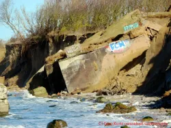 Bunker Wustrow 2024 - frisch abgerutschter Bunker Nahansicht
