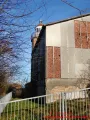 Nebelstation Wustrow - zwischen Maschinenhaus und Deich zur Ostsee hin