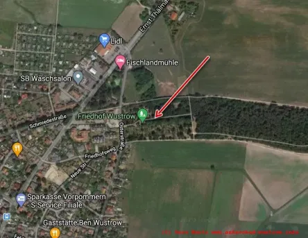 Lage Friedhof Luftbild Google 01