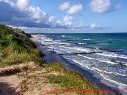 Hohes Ufer von oben Blick in Richtung Wustrow