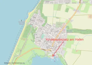 Kinderspielplatz am Hafen Wustrow Lageplan