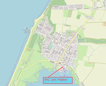 Lage WC am Hafen