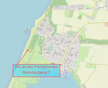Lage WC am Strandaufgang 7